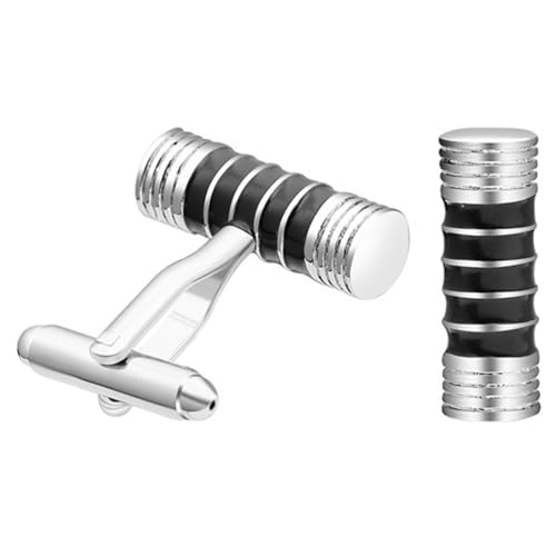 GAROZATION Business Manschettenknöpfe Schwarz Kreatives Hantel design Stilvolle Kupfer Manschettenknöpfe Für Herren Und Damen Business Hochzeit Besondere Anlässe von GAROZATION