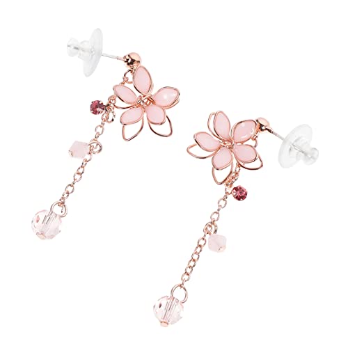 GAROZATION Cherry Blossom Ohrringe Damen Ohrstecker Silber Nadel Resin Ohrschmuck Frühling Schmuck von GAROZATION