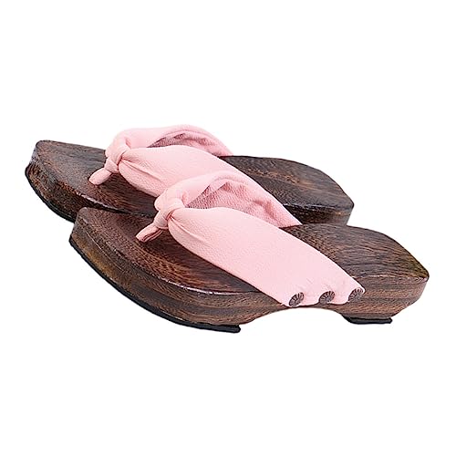 GAROZATION Damen Clogs Holz Sandalen Sommer Hausschuhe mit Rutschfester Sohle und Hautfreundlicher Innensohle Bequeme Stilvolle Japanische High Heel Clogs für Alltag und Freizeit von GAROZATION