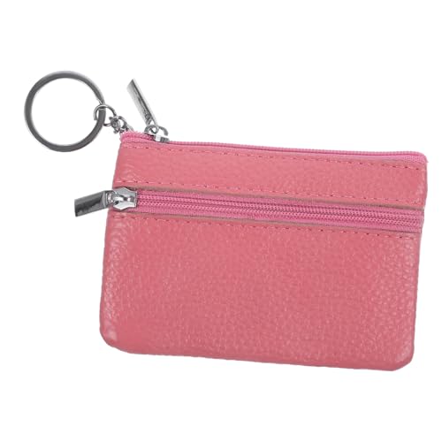 GAROZATION Ledergeldbörse Für Damen Mit Schlüsselanhänger Kompakte Münzbörse Kleine Reißverschluss Geldbörse Münzgeldbörse Aus Praktische Wechselgeldbörse von GAROZATION