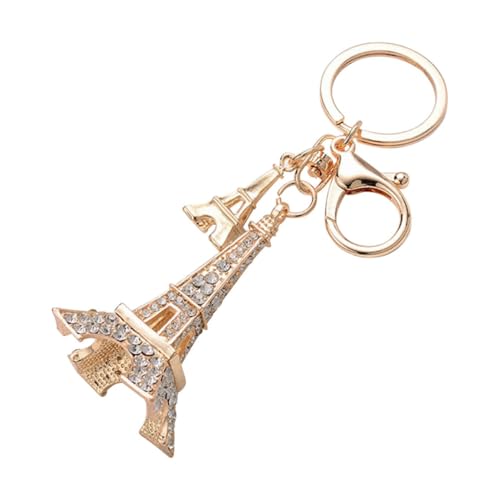 GAROZATION Eiffelturm Schlüsselanhänger Aus Metall Funkelnder Schlüsselring Modisches Auto Zubehör Perfektes Für Frauen Und Mädchen von GAROZATION