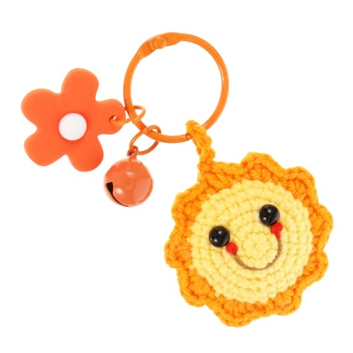 GAROZATION Schlüsselanhänger Kofferanhänger Entzückender Taschenanhänger Handtaschenanhänger Wolldekorationsanhänger Einfaches Design Leicht Tragbar Orange von GAROZATION