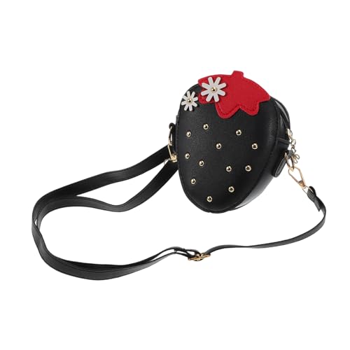 GAROZATION Kawaii Erdbeerform Umhängetasche Mit Nieten Süße Schultertasche Für Mädchen Für Junge Mädchen Praktische Crossbody Geldbörse Und Modisches Accessoire von GAROZATION
