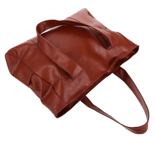 GAROZATION Extra Große Pu Schultertasche Damen mit Reißverschluss Weichem Material und Langem Gurt Modische Vielseitige Tote Bag für Arbeit Schule Reisen und Alltag von GAROZATION