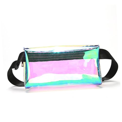 GAROZATION Fashionable Pu Waist Bag Mit Reflektierendem Buntem Design Verstellbare Hüfttasche Für Damen Und Für Sport Und Alltag Stil von GAROZATION