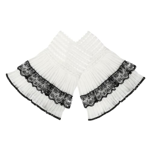 GAROZATION Feminine Spitzenärmel Manschetten Damen Handgelenk Schmuck Abnehmbar Verstellbar Modisches Zubehör für Blusen und Hemden von GAROZATION