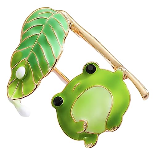 GAROZATION Frosch Emaille Pin Ästhetische Metallbrosche für Kleidung Anstecknadel für Damen und Herren Süße Tierbrosche Langlebige Dekoration für Anzüge Rucksäcke und Schals von GAROZATION