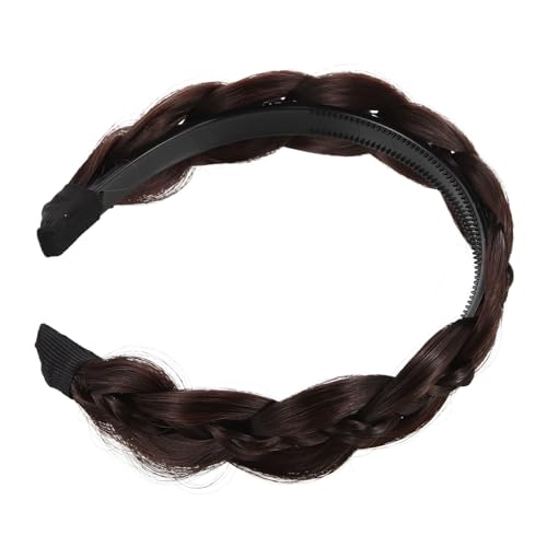 GAROZATION Geflochtenes Damen Haarband aus Hitzebeständigem Kunsthaar Rutschfestes Stirnband mit Zähnen Modisches Haarschmuck accessoire für Alltag Party Hochzeit Geschenkidee von GAROZATION