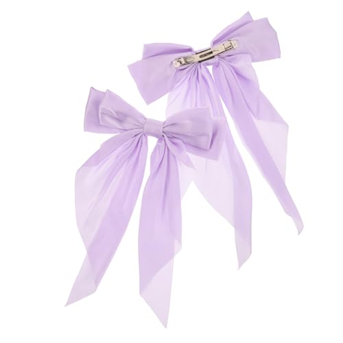 GAROZATION 2stücke Schleifenclips Für Damen Große Bowknot Haarschmuck Federclip Haarclips Haarbänder Styling Clips Sicherer Modisches Design von GAROZATION