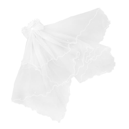 GAROZATION Little Girl Bogen Schleier Haarklammer Dekorative Netz Schleier Haaraccessoire Für Mädchen Accessoire Für Partys Und Hochzeiten Und von GAROZATION