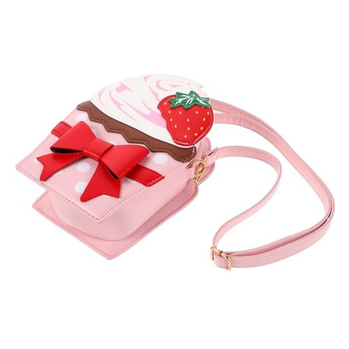 GAROZATION Handtasche Für Mädchen Umhängetasche Münztasche Umhängetasche Für Mädchen Cupcake Handtasche Erdbeer Einkaufstasche Für Damen Umhängetaschen Handtaschen von GAROZATION