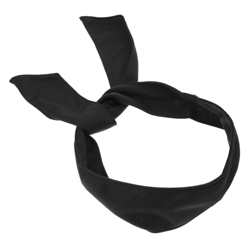 GAROZATION Herren Damen Sport Haarwickel Haarband Stirnbänder Karate Stirnband Saugfähig Schnelltrocknend 6er Pack Schwarz von GAROZATION