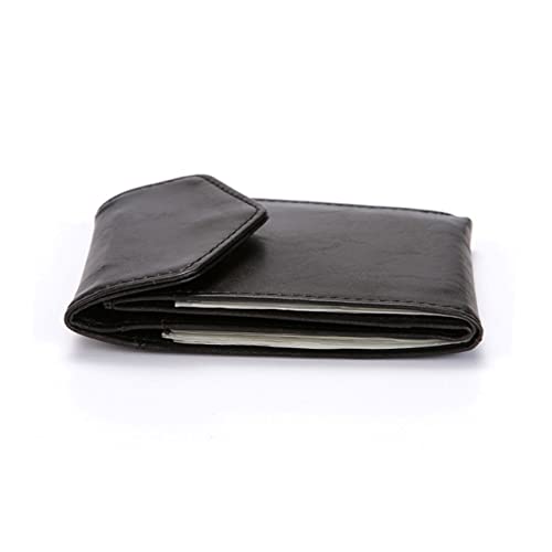 GAROZATION Herren Slim Wallet Aus Echtem Minimalistisches Design Vielseitig Einsetzbar Als Kartenetui Münzfach Und Geldbeutel Schwarz Für Business Und Alltag von GAROZATION