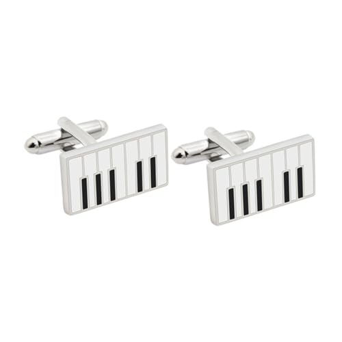 GAROZATION Herren Manschettenknöpfe mit Kreativem Piano Design Metallfinish für Business und Formelle Anlässe Suit Studs Stilvolle Cufflinks als für Männer von GAROZATION