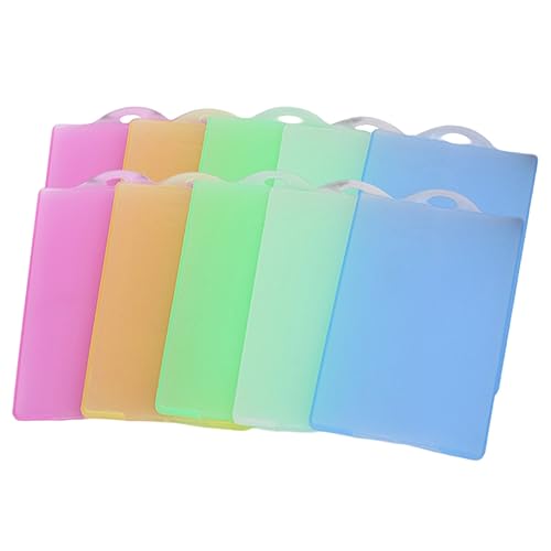 GAROZATION ID Kartenhalter Farbige Ausweisehüllen Für Buskarten Bankkarten Und Personalausweise Schutzhüllen Mit Loch Für Einfache Verwendung Und Aufbewahrung von GAROZATION