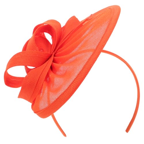 GAROZATION Faszinator Hut Für Frauen Retro Kopfaccessoires Für Cocktail Und Teepartys Vielseitig Einsetzbar Als Haarclip Oder Haarband Leicht Und Orange von GAROZATION
