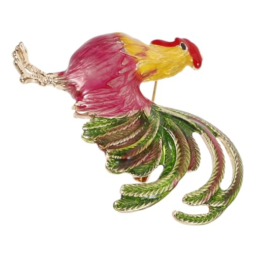 GAROZATION Kleine Hahnbrosche aus Legierung Modische Anstecknadel für Damen Vielseitig als Schmuck für Kleidung Rucksack Schal und Geschenk zu Geburtstag Weihnachten und Festen Geeignet von GAROZATION