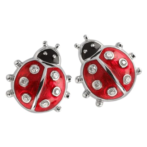 GAROZATION Kleine Ladybug Ohrstecker Damen Ohrschmuck Silber Leicht Komfortabel Alltag Party Schmuck Geschenkidee von GAROZATION