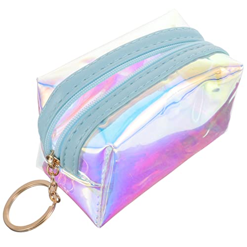 GAROZATION Münztasche Für Damen Kleine Münzbörse Mit Schlüsselanhänger Münzbörse Aus Strapazierfähigem Pvc Reißverschlusstasche Für Münzen Und Kleine Gegenstände Winzige Tasche Für Täglichen von GAROZATION