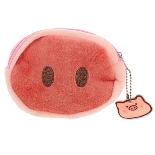 GAROZATION Kleines Schweinchen Münzgeldbörse mit Reißverschluss Kompakter Coin Purse Organizer für Damen Vielseitig für Münzen Lippenstift Schmuck Praktische Mini Geldbörse für Handtasche von GAROZATION