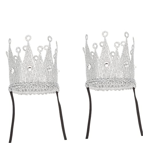 GAROZATION 2stücke Geburtstagskronen Glänzende Krone Kostümkronen Für Prinzessin Party Stirnband Prinzessinnenkronen Geburtstagspartykrone Junge Mädchen Prinzessinnen-stirnband von GAROZATION
