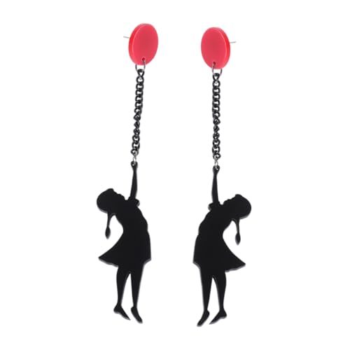 GAROZATION Kreative Ballon Ohrringe Kleine Mädchen Dangle Schmuck für Damen Modisch Auffällig Vielseitig Tragbar Geschenkidee für Geburtstag Weihnachten von GAROZATION
