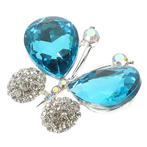 GAROZATION Kristallbrosche Schmetterling Legierung Anstecknadel DIY Schmuck Zubehör Funkelnde Kleidung Langlebiges Vielseitiges Ornament für Taschen und Bekleidung von GAROZATION