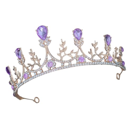 GAROZATION Luxuriöse Brautkrone Kopfschmuck Mit Strass- Bequemer Brautschmuck Für Frauen von GAROZATION