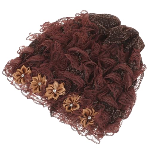 GAROZATION Spitzenmütze Für Damen Beanie-mütze Aus Stoff Turbanmütze Für Frauen Leicht Atmungsaktiv Outdoor-mütze Für Reisen Und Freizeit von GAROZATION