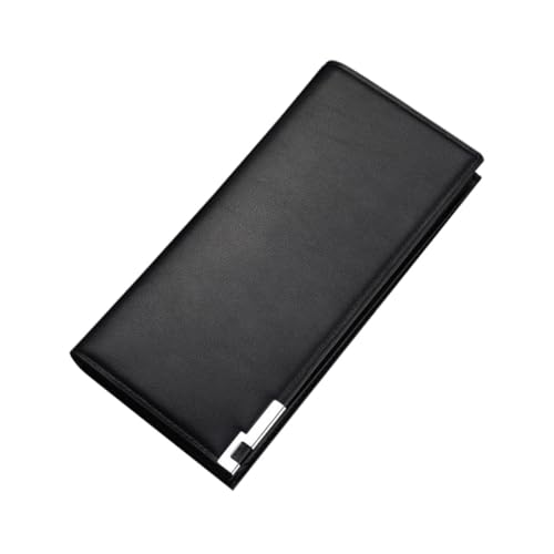 GAROZATION Langes Herren Portemonnaie aus Hochwertigem PU Material Modisch und Praktisch mit Münzfach Weichem Griff Langlebiger Verarbeitung für Alltag und Schwarz von GAROZATION