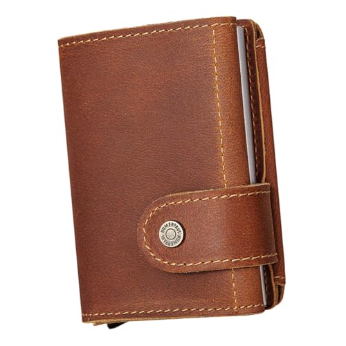 GAROZATION Herren RFID Geldbörse Aus Leder Vintage Kreditkartenetui Robuste Und Praktische Geldklammer Für Männer Für Büro Partys Und Alltag Vielseitiges Kartenetui Mit Vielen Fächern von GAROZATION