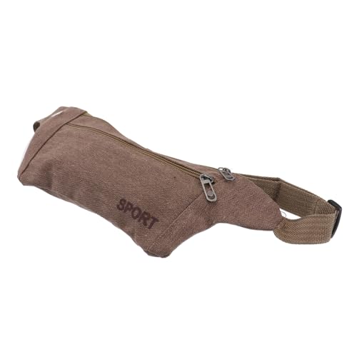 GAROZATION Leichtgewichtige wasserdichte Canvas Hüfttasche Für Handys Multifunktionale Sport Und Lauf-gürteltasche Für Und Damen Für Und Outdoor-aktivitäten Kaffee von GAROZATION