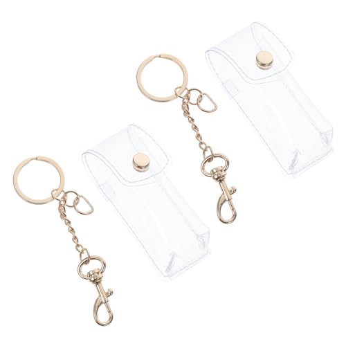 GAROZATION 2stücke Transparenter Lippenstiftbeutel Schlüsselanhänger PVC Lippenstiftetui Lipgloss Aufbewahrungsbeutel Kosmetiktasche Zum Tragen Und Organisieren Unterwegs von GAROZATION