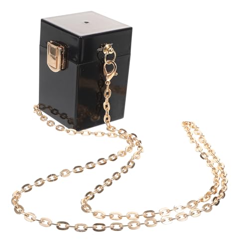 GAROZATION Lipstick Pouch Für Damen Transparente Mini-Handtasche Mit Kette Für Abendveranstaltungen Um Lippenstift Münzen Und Kleine Gegenstände Zu Verstauen von GAROZATION