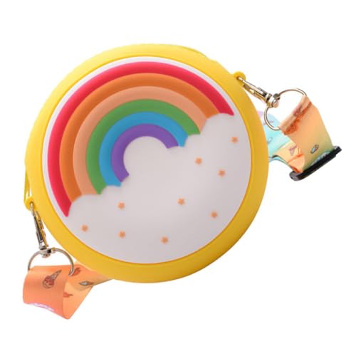 GAROZATION Mädchen Umhängetasche Aus Regenbogen Design Verstellbare Schultertasche Für Freizeit Party Und Schule Große Kapazität Für Geldbörse Schlüssel Und Kosmetik von GAROZATION