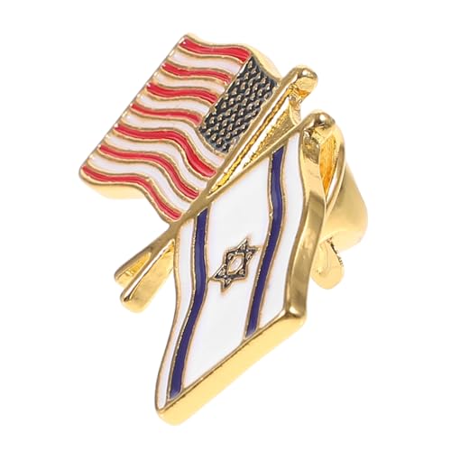 GAROZATION Metallbrosche Israel und Usa Flagge Anstecknadel aus Langlebiger Legierung Rostfrei für Kleidung Hemd Rucksack Leichter Dekorativer Kulturpin von GAROZATION