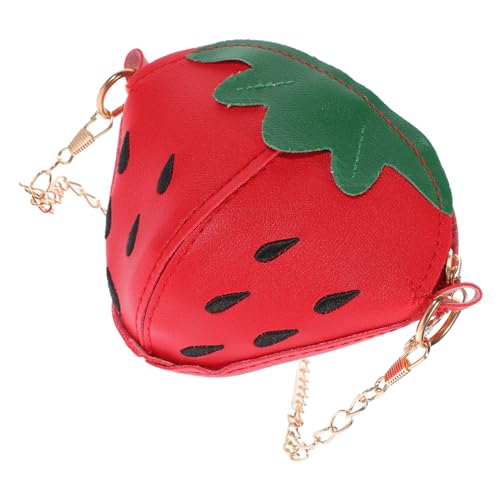 GAROZATION Erdbeere Umhängetasche Für Junge Mädchen Mit Kettengürtel Schöne Kindergeldbörse Leichtgängiger Reißverschluss Zum Tragen Und Aufbewahren Kleiner Gegenstände von GAROZATION