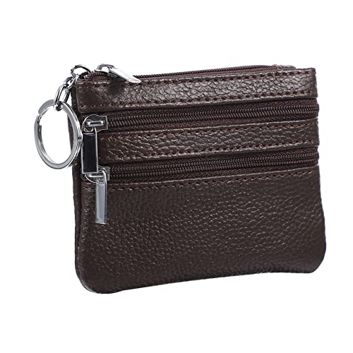 GAROZATION 1stück Multifunktionaler Damen Geldbeutel Rindsleder Handtaschen Organizer Mit Schlüsselring Und Kartenfächern Für Münzen Und Kleingeld Kaffee Farbe von GAROZATION