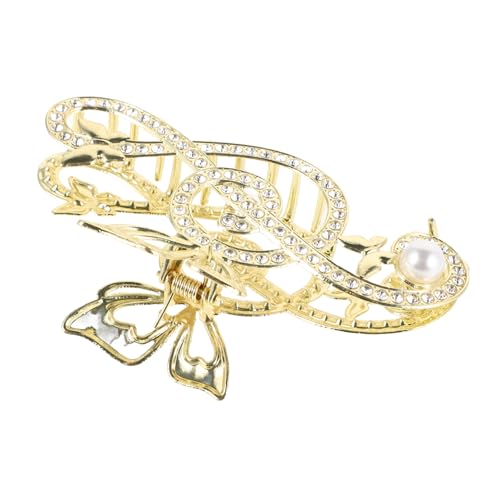 GAROZATION Elegantierter Musiknoten-haarklammer Mit Künstlicher Perle Großes Haaraccessoire Für Damen Geeignet Für Verschiedene Anlässe Haartypen von GAROZATION