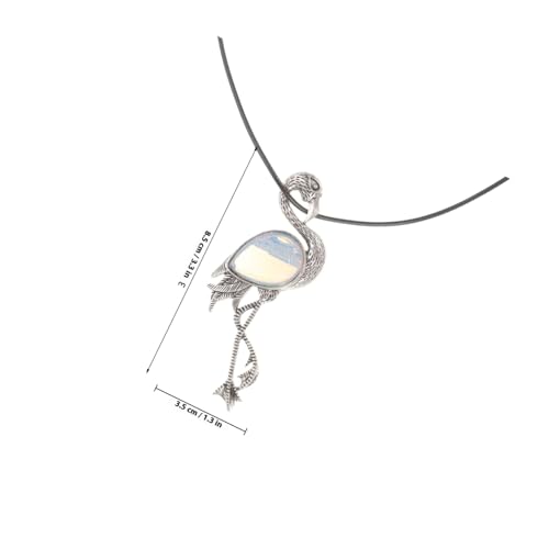 GAROZATION Natürliche Kristallbrosche Flamingo Anstecknadel mit Edelsteinbesatz Vielseitig als Brosche und Anhänger für Damen Jacken Hüte Taschen Modisches Schmuckaccessoire von GAROZATION