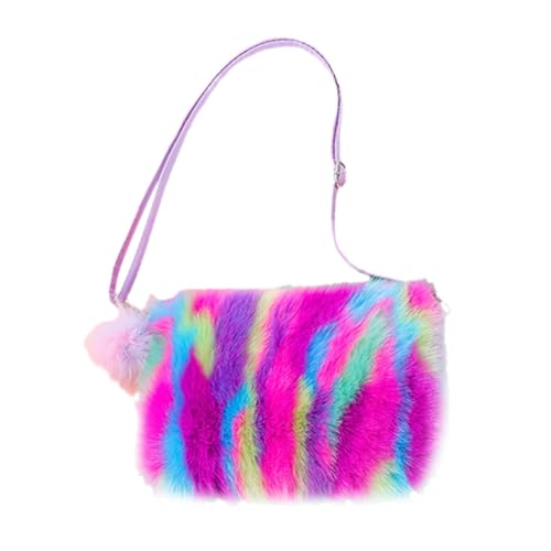 GAROZATION Niedliche Umhängetasche Aus Plüsch Mit Cartoon- Für Mädchen Multifunktionale Schultertasche Leicht Zu Tragende Aufbewahrungstasche von GAROZATION