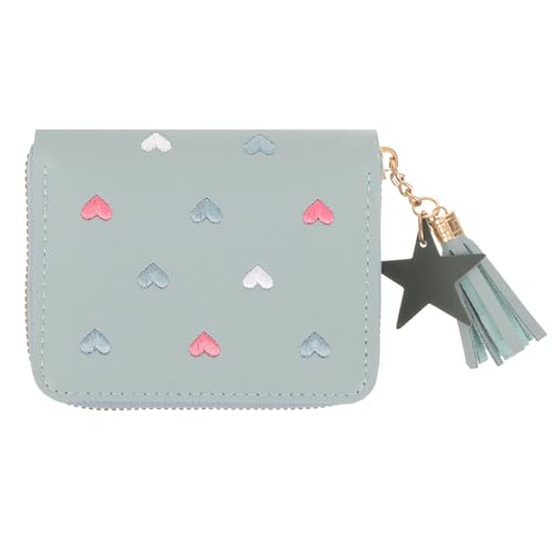 GAROZATION Kleine Geldbörse Aus Pu- Münztasche Für Damen Kompakte Brieftasche Zum Reisen Mit Reißverschluss Zum Aufbewahren Von Karten Und Münzen von GAROZATION