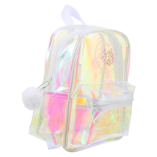 GAROZATION Transparenter Rucksack Mit Herzmuster Kleiner Durchsichtiger Minirucksack Für Damen Und Mädchen Durchsichtige Tasche Für Konzert Und Stadion Leicht Zu Reinigen Und Funktional von GAROZATION