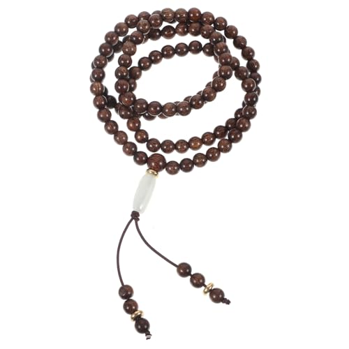 GAROZATION Perlen Sandelholz Armband Verstellbar für Damen Herren Robustes Buddhistisches Gebetsarmband Langlebig und Komfortabel Vielseitig Kombinierbar für Alltag und Besondere Anlässe von GAROZATION