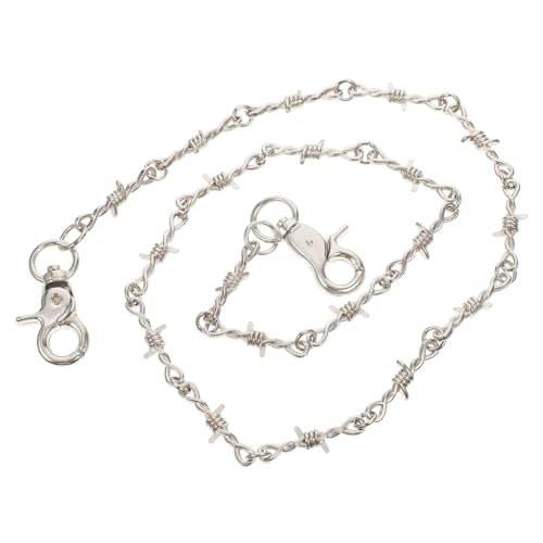 GAROZATION Punk Hosenkette aus Metall Robuste Jeans Gürtelkette mit Schnalle Vielseitige Hip Hop Hose Accessoire für Herren und Damen für Schlüssel und Kleine Gegenstände Geeignet von GAROZATION