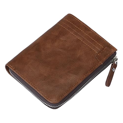 GAROZATION Retro-Design Herren-geldbörse Mit Reißverschluss - -kreditkartenetui Organizer Für Bargeld Personalausweis Bankkarten Für Büro Und Alltag von GAROZATION