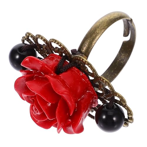 GAROZATION Retro Damen Ring Schmuck Vintage Stil Modischer Fingerring für Mädchen und Frauen Individuell Ethno Look Geschenkidee von GAROZATION