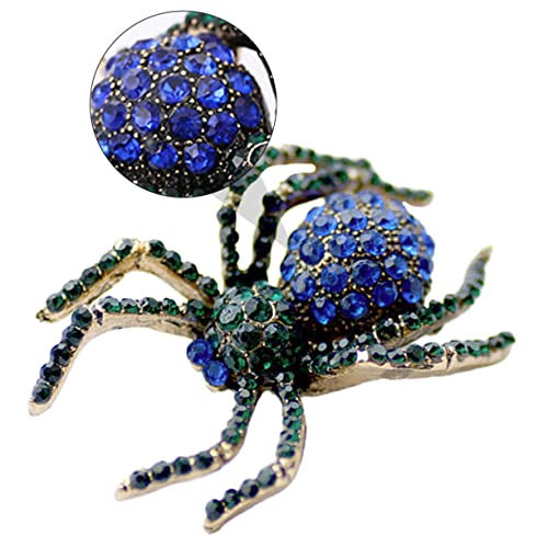 GAROZATION Retro Spinnenbrosche mit Kristallbesatz Vintage Stil Glänzende Strassverzierung Anstecknadel für Damen und Mädchen Langlebige Farbglanz Klassisches Design von GAROZATION