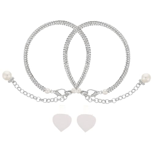 GAROZATION Rhinestone High Heels Schuhriemen mit Perlen Ersatz Schnürsenkel für Damen Pumps Strapazierfähig Einfach Anzubringen Stabilität und Komfort für Outdoor Events von GAROZATION