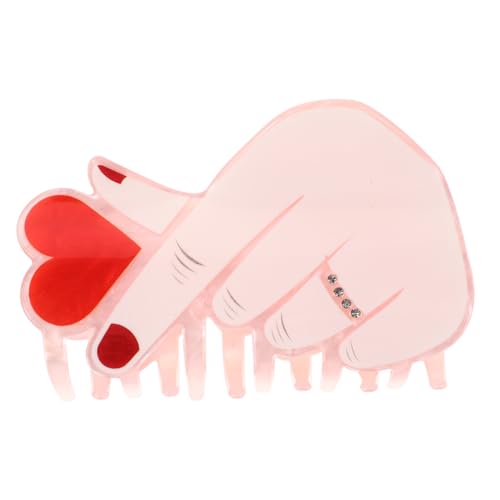 GAROZATION Acryl Herz Haarklammer Für Frauen Stilvolle Haarspange Für Valentinstag Große Und Robuste Haarclips Romantisches Accessoire Für Anlässe von GAROZATION